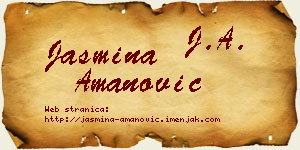 Jasmina Amanović vizit kartica